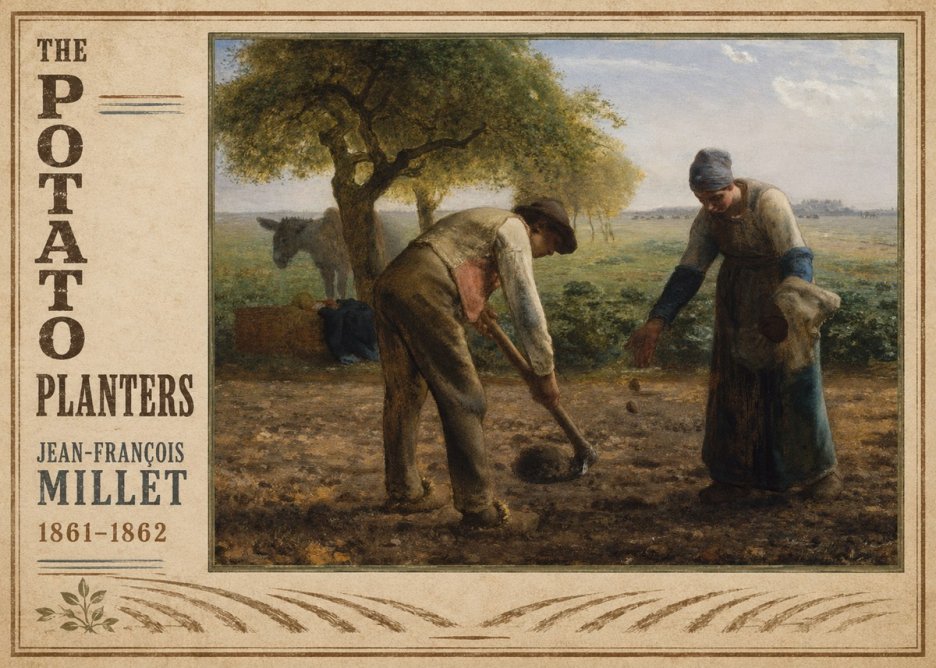 Jean-François Millet The Potato Planters No2 - Poster