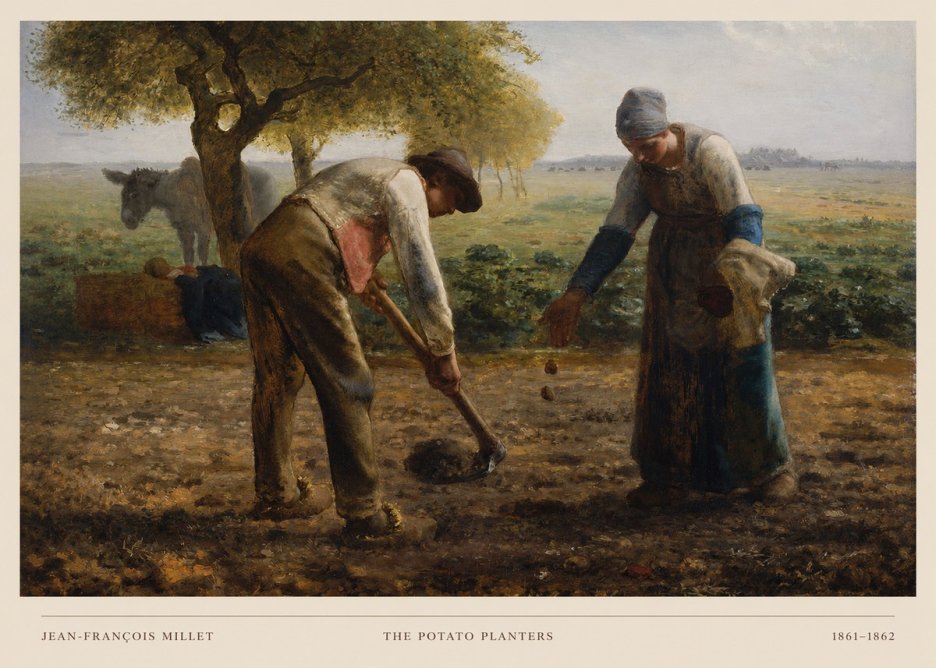 Jean-François Millet The Potato Planters No6 - Poster