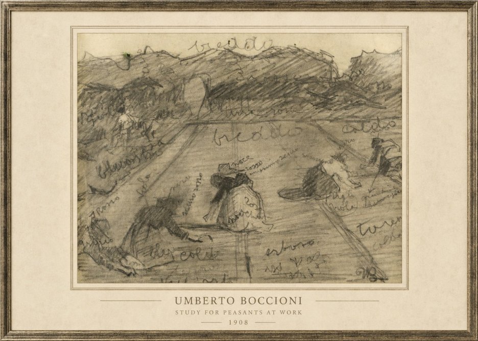 Umberto Boccioni Study for Peasants at Work No1 - Poster