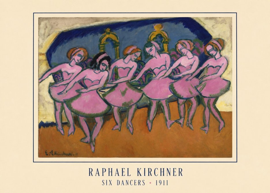Raphael Kirchner Six Dancers No4 - Poster