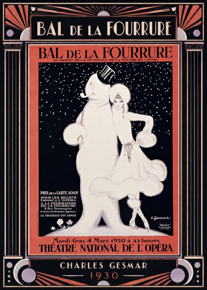 Charles Gesmar Bal De La Fourrure II No3 - Poster