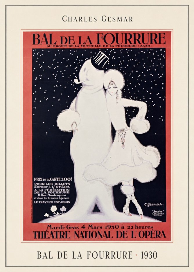 Charles Gesmar Bal De La Fourrure II No4 - Poster