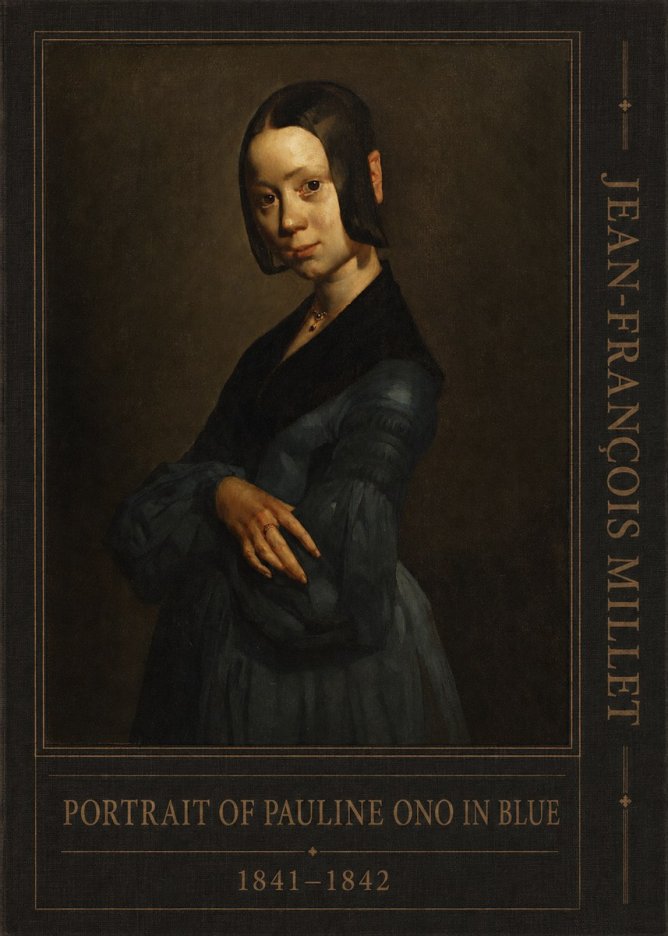 Jean-François Millet Portrait of Pauline Ono in Blue No5 - Poster