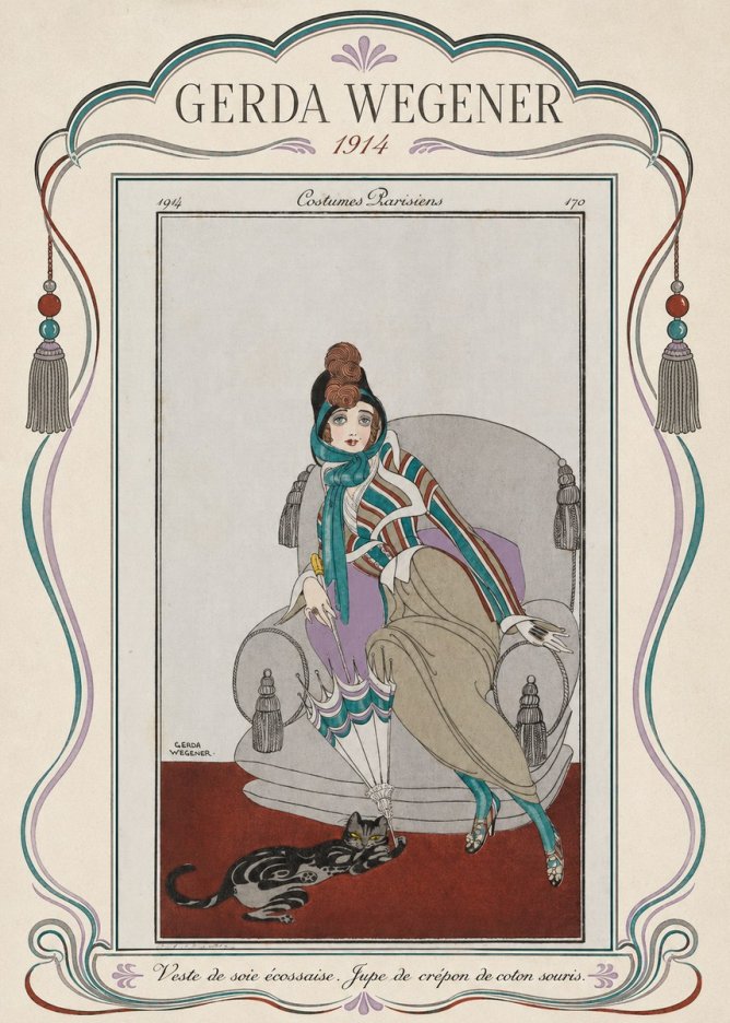 Gerda Wegener Veste De Soie Écossaise. Jupe De Crépon De Coton Souris. No4 - Poster