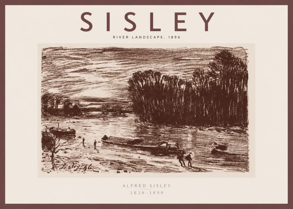 Sisley River Landscape No4 - Poster
