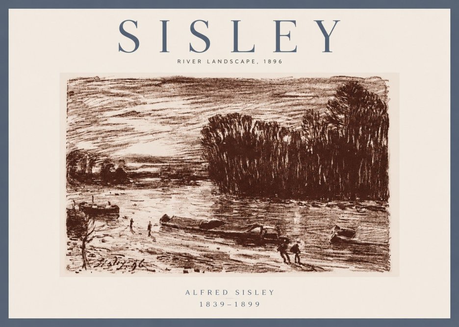 Sisley River Landscape No5 - Poster