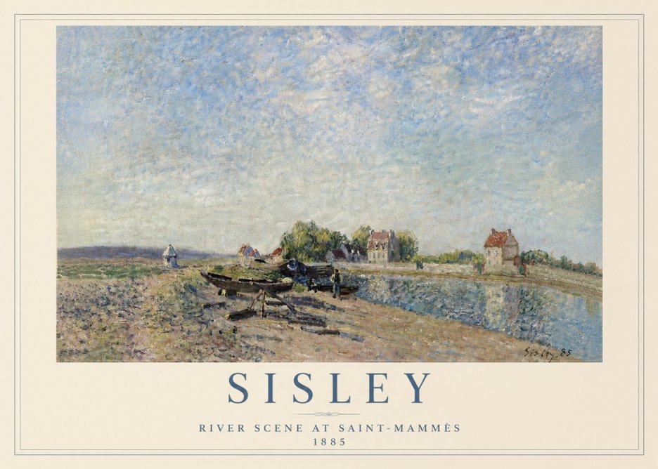Sisley River Scene at Saint-mammès No5 - Poster