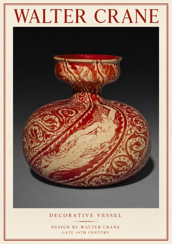 Walter Crane Decorative Vessel No1 - Poster