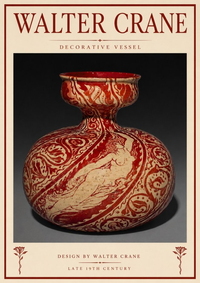 Walter Crane Decorative Vessel No3 - Poster