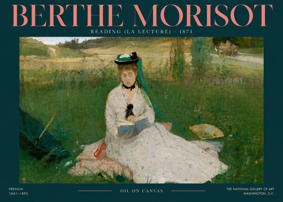 Berthe Morisot Reading (La Lecture) No4 - Poster