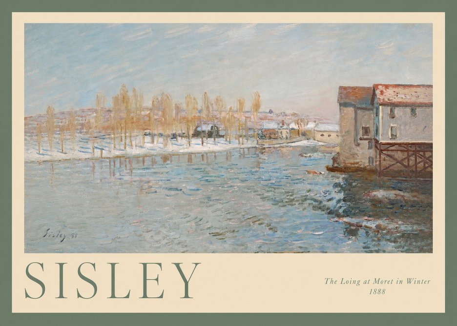 Sisley The Loing at Moret in Winter No2 - Poster