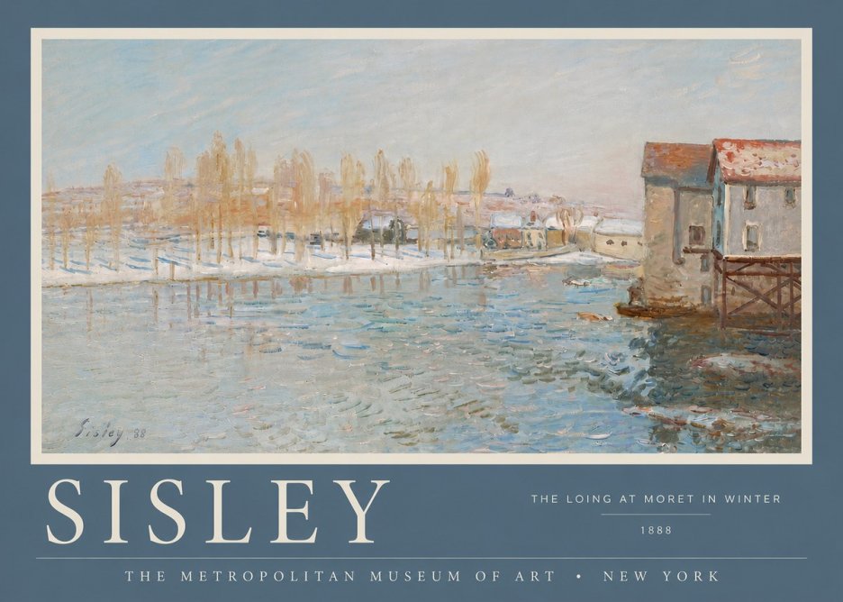 Sisley The Loing at Moret in Winter No4 - Poster
