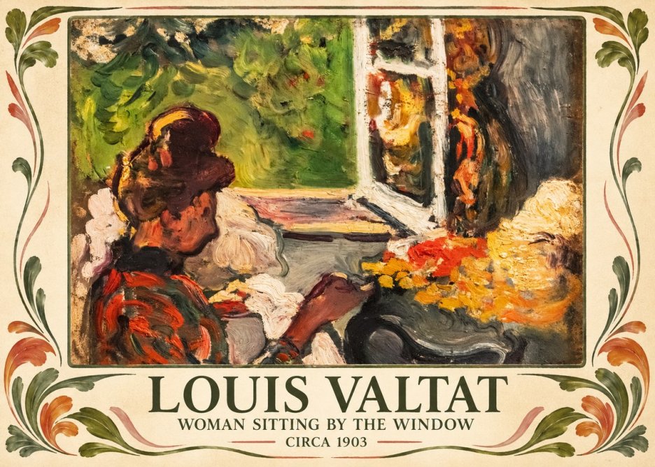Louis Valtat Woman Sitting by the Window No3 - Poster