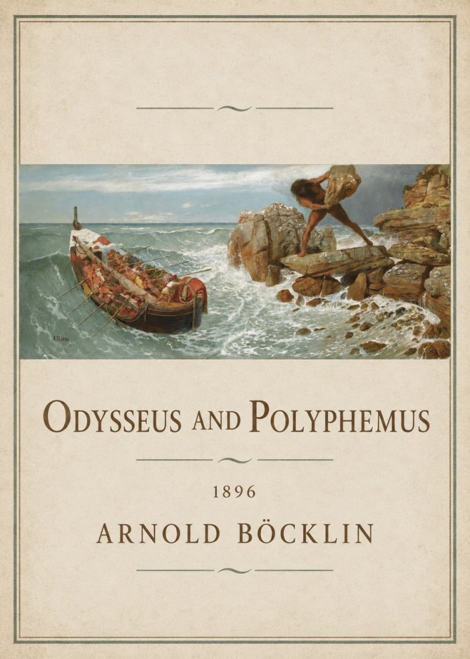 Arnold Böcklin Odysseus and Polyphemus No1 - Poster