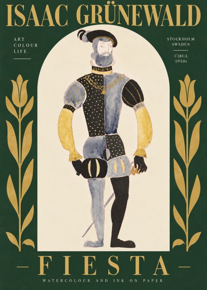 Isaac Grünewald Fiesta No5 - Poster
