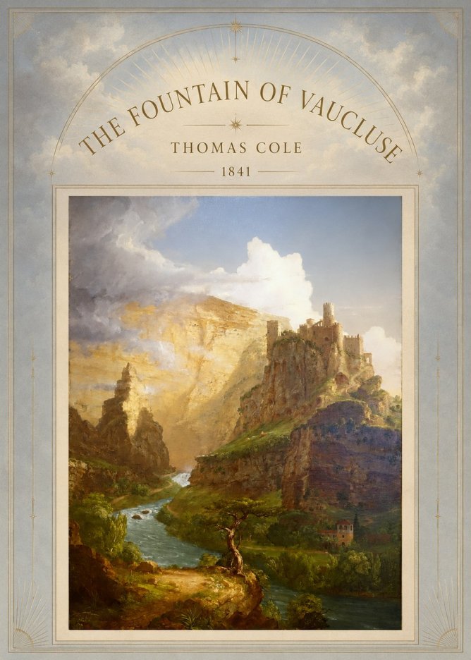 Thomas Cole The Fountain of Vaucluse I No3 - Poster