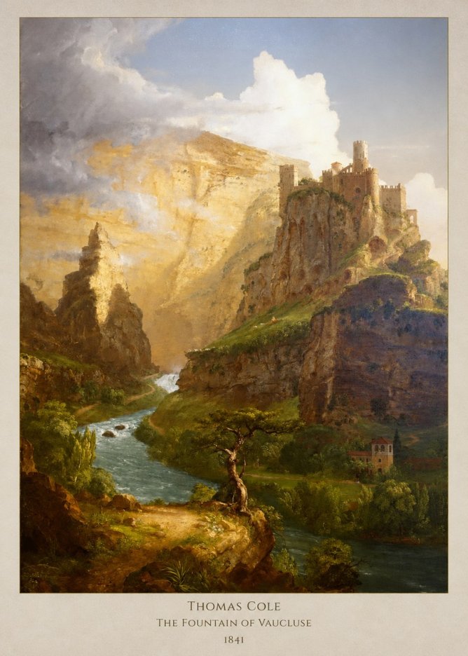 Thomas Cole The Fountain of Vaucluse I No6 - Poster