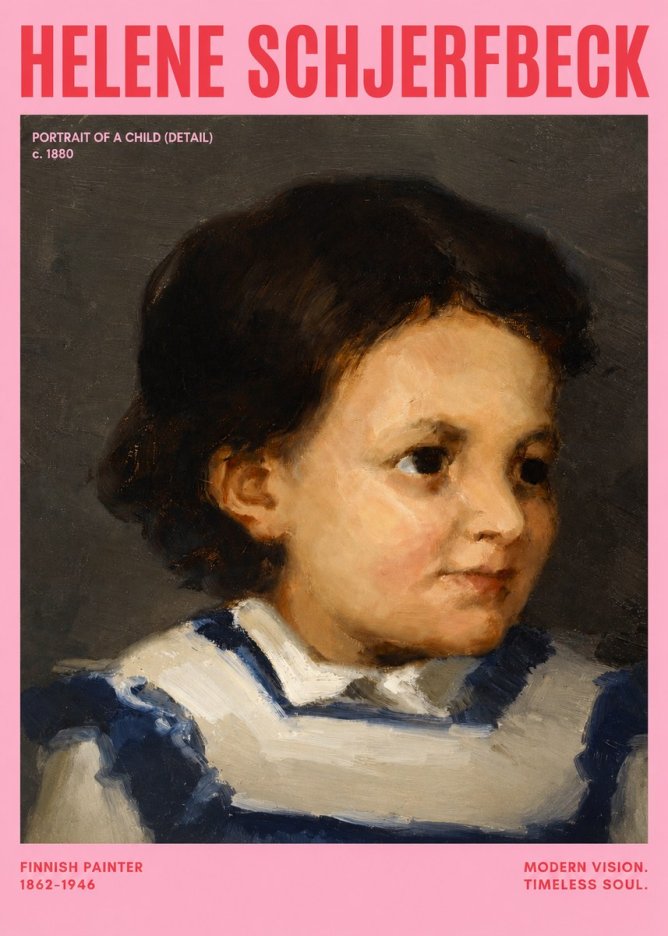 Helene Schjerfbeck Portrait of a Child (Detail) No2 - Poster