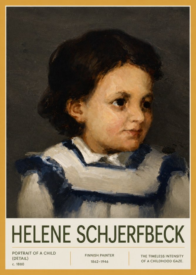 Helene Schjerfbeck Portrait of a Child (Detail) No4 - Poster