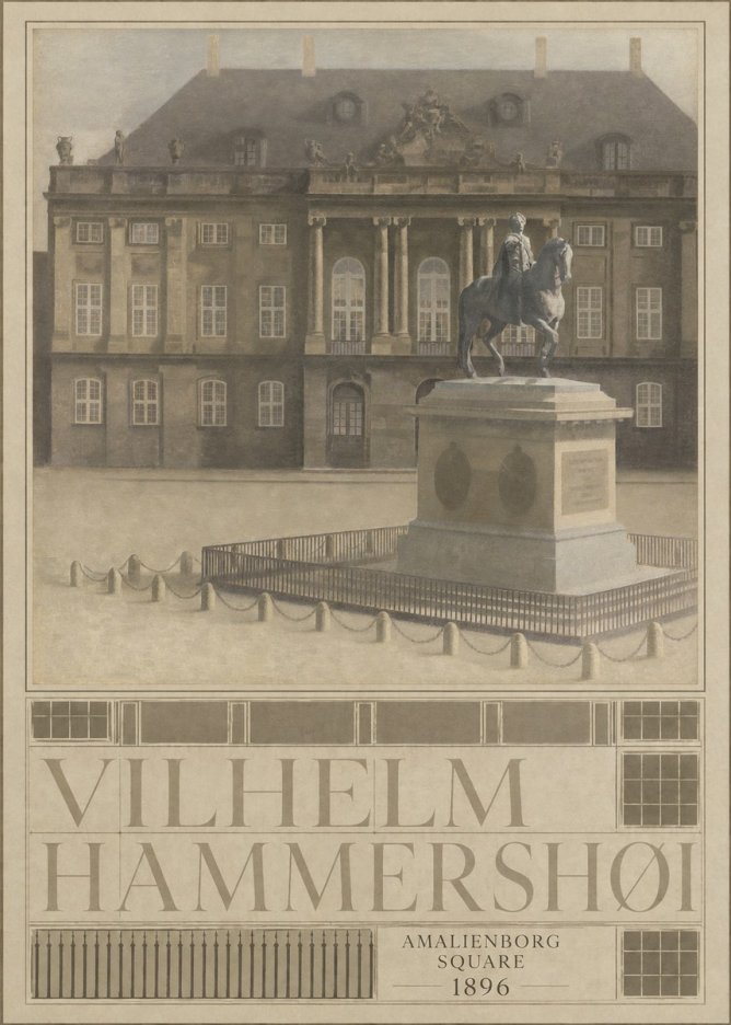 Vilhelm Hammershøi Amalienborg Square I No4 - Poster