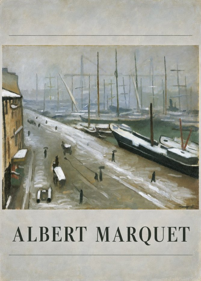 Albert Marquet Le Havre, Le Bassin Sous La Neige No1 - Poster