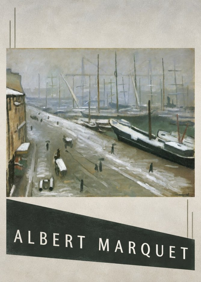 Albert Marquet Le Havre, Le Bassin Sous La Neige No3 - Poster