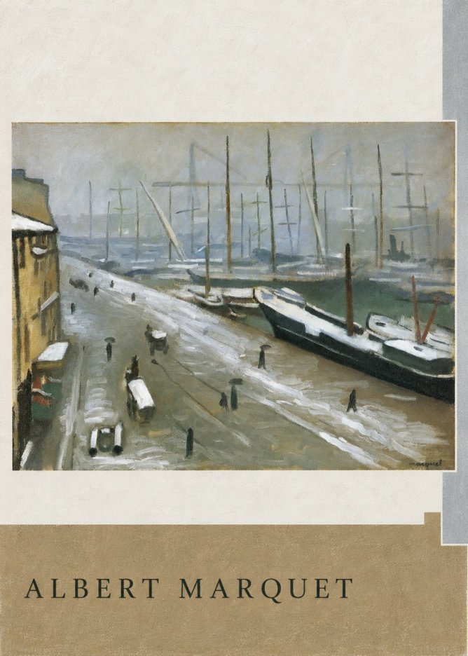 Albert Marquet Le Havre, Le Bassin Sous La Neige No5 - Poster