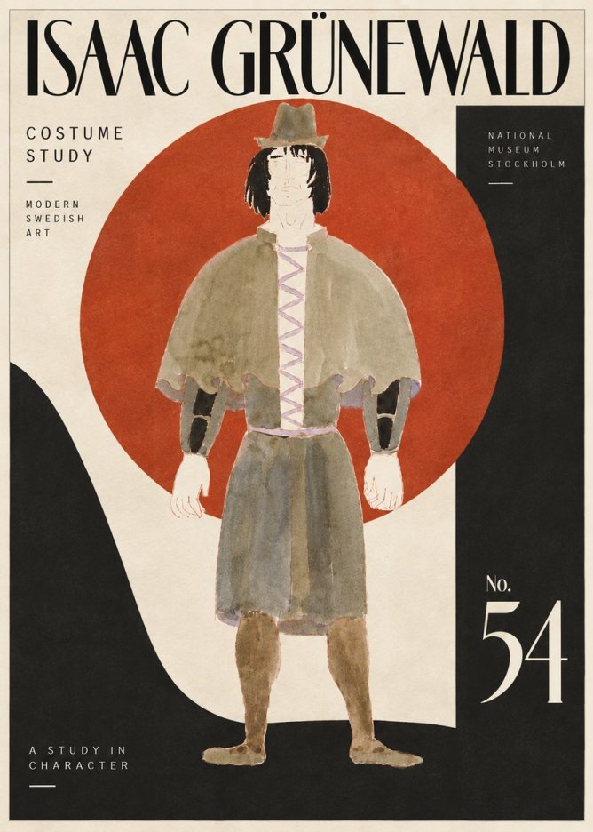 Isaac Grünewald Costume Study V No6 - Poster
