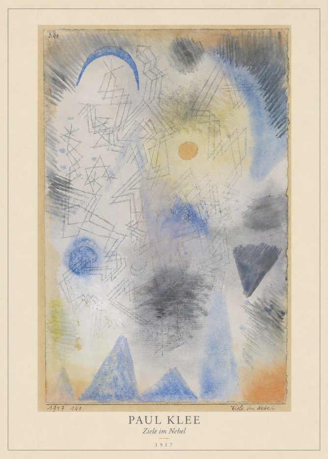 Paul Klee Ziele Im Nebel No4 - Poster