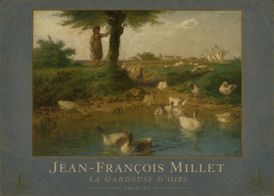 Jean-François Millet La Gardeuse D'oies No3 - Poster