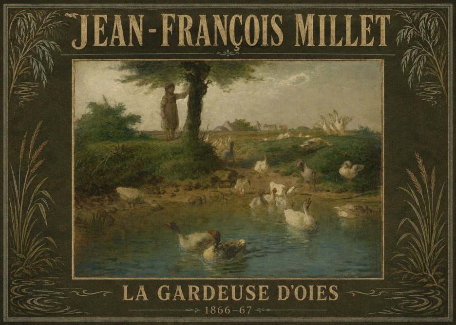 Jean-François Millet La Gardeuse D'oies No4 - Poster