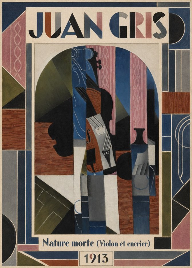 Juan Gris Nature Morte (Violon Et Encrier) No1 - Poster