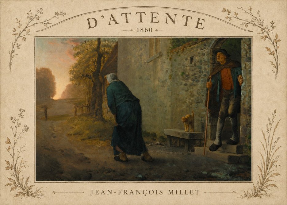 Jean-François Millet D'attente No3 - Poster