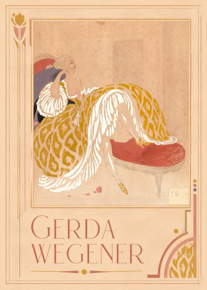 Gerda Wegener Woman in Yellow Dress No1 - Poster