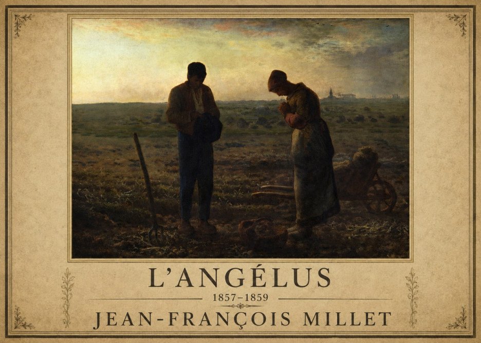 Jean-François Millet L'angélus III No1 - Poster