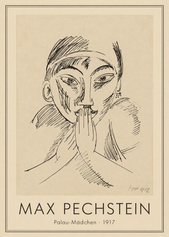 Max Pechstein Palau-mädchen No1 - Poster