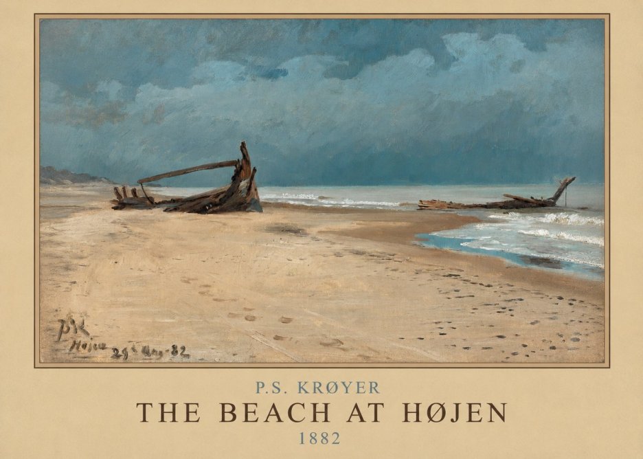 P.S. Krøyer The Beach at Højen No1 - Poster