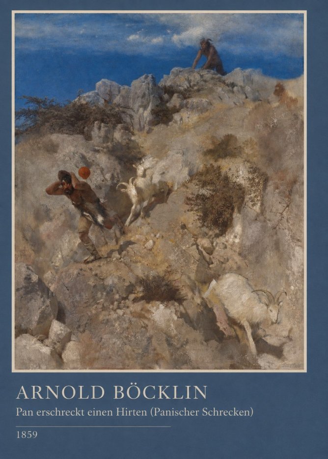 Arnold Böcklin Pan Erschreckt Einen Hirten (Panischer Schrecken) No3 - Poster