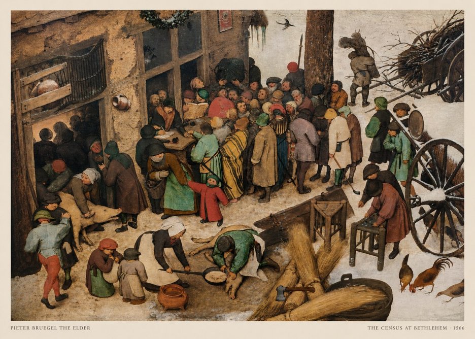 Pieter Bruegel The Census at Bethlehem III No5 - Poster