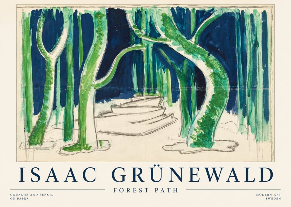 Isaac Grünewald Forest Path No1 - Poster