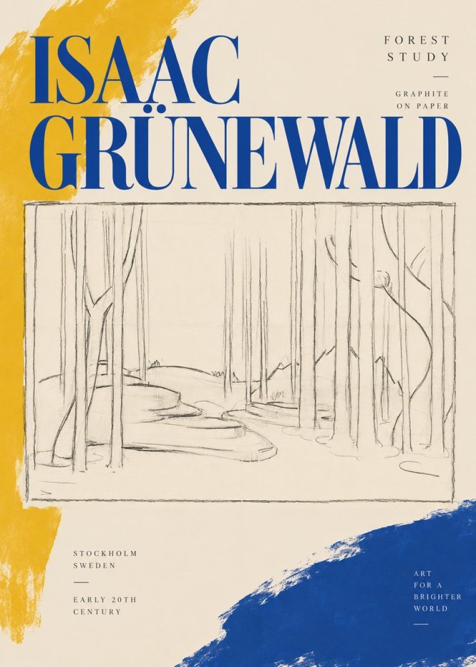 Isaac Grünewald Forest Path No4 - Poster