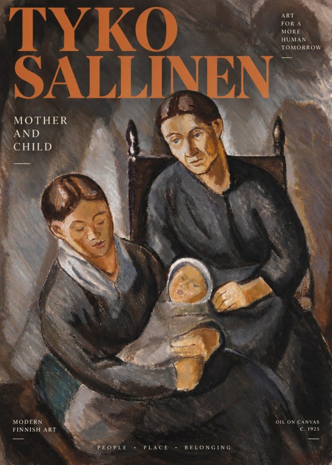Tyko Sallinen Mother and Child No3 - Poster