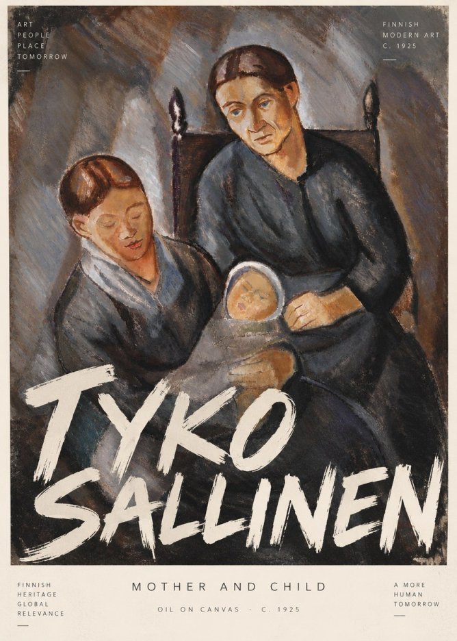 Tyko Sallinen Mother and Child No6 - Poster