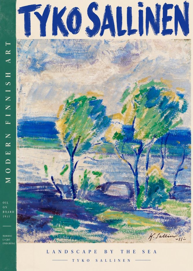 Tyko Sallinen Landscape by the Sea No4 - Poster