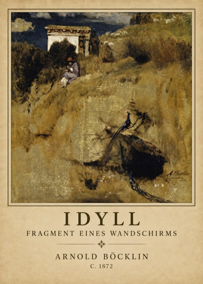 Arnold Böcklin Idyll - Fragment Eines Wandschirms No1 - Poster