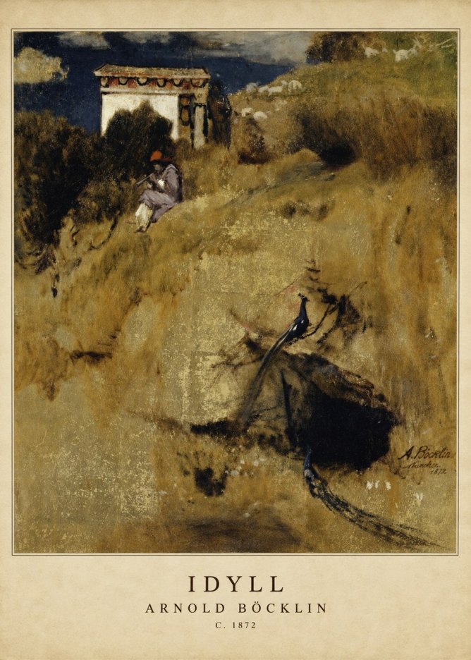 Arnold Böcklin Idyll - Fragment Eines Wandschirms No2 - Poster