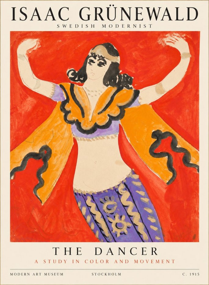 Isaac Grünewald The Dancer I No1 - Poster