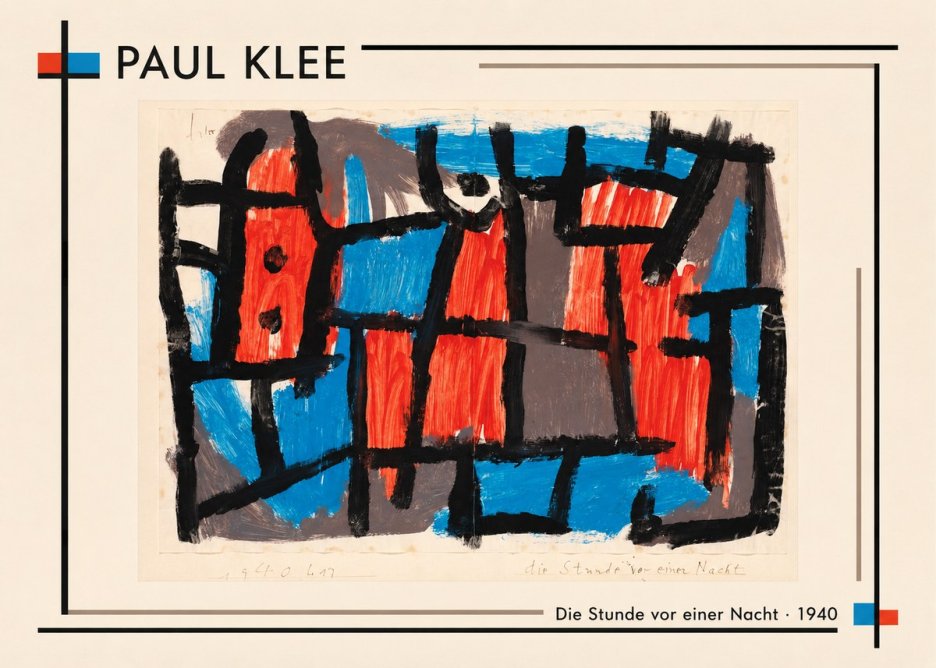 Paul Klee Die Stunde Vor Einer Nacht No2 - Poster