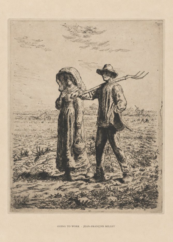 Jean-François Millet Going to Work No6 - Poster