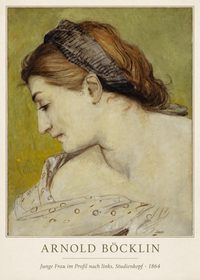Arnold Böcklin Junge Frau Im Profil Nach Links, Studienkopf No2 - Poster